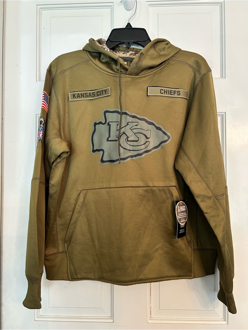 Nike Olive Green Salute to Service On-Field Apparel Hoodie